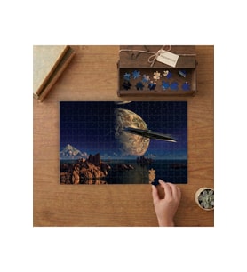 Gezegen - Uzay Aracı - Galaksi Tasarımı 240 parça Ahşap Puzzle Ahşap Kutuda MP06458