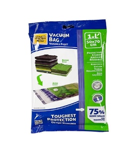 Magic Saver Bag Vakumlu Giyisi Yastık Yorgan Saklama Torbası Poşeti Hurç - XL - 50x70 Cm. -1 Adet