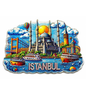 İstanbul Temalı Silikon Buzdolapı Süsü Magnet Alk5375
