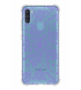 Samsung Galaxy A11  Köşe Korumalı Antişok Kapak Nostalji Desen Tasarımlı Şeffaf  Kılıf