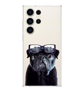 PrintiFy Samsung Galaxy S23 Ultra ile Uyumlu 1mm Slim Fit Köpek 3 050f Baskılı Şeffaf  Kılıf