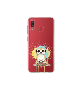 Samsung Galaxy A20 ile Uyumlu Splash Mirket Tasarımlı Şeffaf Silikon Kılıf