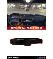 Tofas Dogan Alcak Gogus 3d Torpido Koruma Kılıfı - Ön Göğüs Kaplama - Kırmızı Şerit