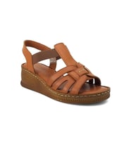 VENÜS 24028801Y KADIN  SANDALET AYAKKABI TABA Ç