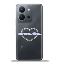 Vivo Y36 Kapak HD Renkli Dizayn Silikon Kılıf Kişiye Özel - Kalpli İsim Yazı