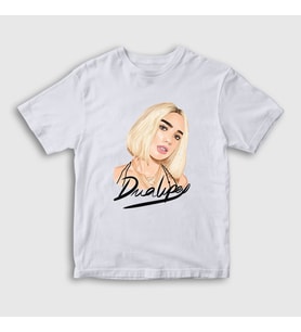 Presmono Unisex Çocuk Beyaz Blonde Dua Lipa T-Shirt 319749tt