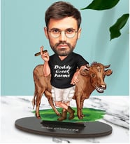 Kişiye Özel Çiftçi 3 Tasarımlı Karikatür Biblo