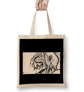 Attack On Titan Eren Titan Double Sided Bez Çanta Uzun Saplı