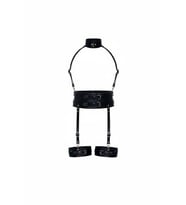 LYYN Siyah Harness Takım Geniş Bel Boyunluk Detaylı - Brf1031 (Taba)