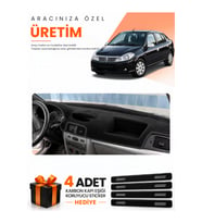 RENAULT SYMBOL AİRBAGSİZ (2008-2011) Uyumlu Torpido Koruma Örtüsü Oto Kılıfı - Siyah