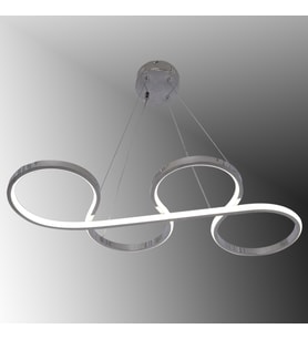 TT025-KR TT Aydınlatma Yılan Modeli Krom Kaplama Led Avize (Beyaz)