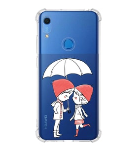 Huawei Y6s Uyumlu Köşe Korumalı Antişok Kapak Aşk Tasarımlı Şeffaf Silikon Kılıf