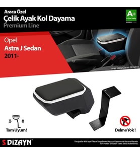Opel Astra Uyumlu J Sedan Kol Dayama Kolçak Çelik Ayaklı ABS Gri 2010 Üzeri A+Kalite Parça (Karışık)