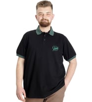 Mode XL Büyük Beden Erkek T-shirt Polo POTENT 23348 Siyah