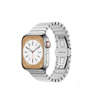 Apple Watch 38mm KR413 Fine Steel Kordon - Gümüş