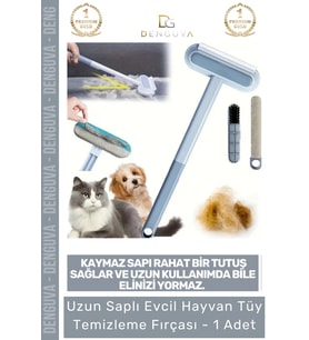 #TüyFırçası Uzun Saplı Evcil Hayvan Kedi Köpek Koltuk Halı Araba Mikrofiber Tüy Temizleme Fırçası -