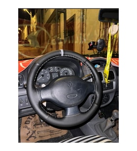 DİKİŞLİ DİREKSİYON KILIFI DAMARLI NOKTALI GRİ YÜZÜK GRİ DİKİŞ RENAULT CLİO 2007 ÖNCESİ İÇİN Uyumlu