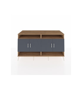 Kronos Konsol 6 Raflı 4 Kapaklı 176x59x99 Çam-Antrasit