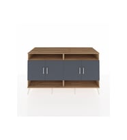 Kronos Konsol 6 Raflı 4 Kapaklı 176x59x99 Çam-Antrasit