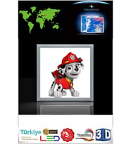 Itfayeci Köpek Çocuk Odası Avize 60cm X60cm Led Lamba 54w