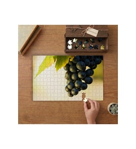 Siyah Üzüm Tasarımı 240 parça Ahşap Puzzle Ahşap Kutuda MP01843