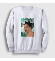 Presmono Unisex Beyaz Poster Rihanna Sweatshirt 338288tt