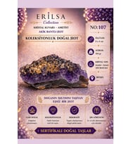 Sertifikalı Kristal Kuvars Ametist Akik Bantlı Jeot Doğal Taş Koleksiyonluk 8x4 cm 104 gr NO107