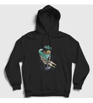Presmono Unisex Siyah Summer Cocktail Kapüşonlu Sweatshirt 290607tt