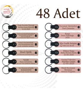 Pudra & Yavru Ağzı, 48’li Set, Mesajlı Hatıra Anahtarlık, Hentbol Takımına Motivasyon Armağanı
