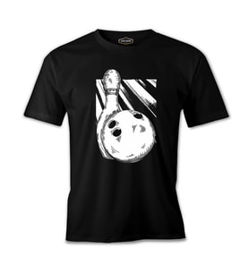 A Bowling Pin and Ball Siyah Erkek Tshirt