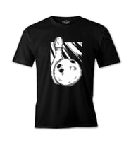 A Bowling Pin and Ball Siyah Erkek Tshirt