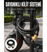 200 cm Uzun Çelik Kablo Kilidi Dayanıklı Anahtarlı Motor ve Bisiklet Kilidi