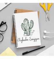 Kaktüs Tasarımlı Defter Kişiye Özel