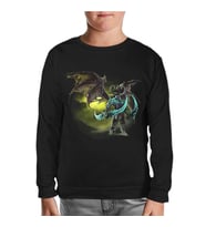 Warcraft - Illidan Stormrage Siyah Çocuk Sweatshirt