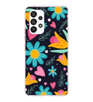 PrintiFy Samsung Galaxy A53 ile Uyumlu 1mm Slim Fit Retro Colors 1 Baskılı Şeffaf  Kılıf