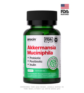 Anocin Akkermansia Muciniphila Probiyotik + Prebiyotik + Postbiyotik + İnulin 20 Tablet