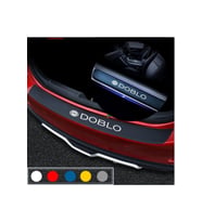 Fiat Doblo İçin Uyumlu Aksesuar Oto Bagaj Ve Kapı Eşiği Sticker Seti Karbon