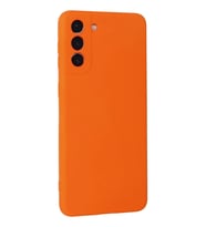 Newface Samsung Galaxy S21 Plus Kılıf Nano içi Kadife Silikon - Turuncu