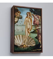 Çerçeveli Sandro Botticelli, Venüs'ün Doğuşu Tablosu - The Birth of Venus (Altın)