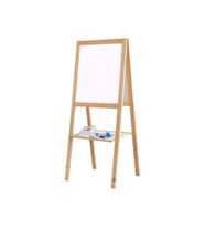 Çift Taraflı Beyaz Ahşap Yazı Tahtası 45x100 cm, Şık ve Çok Yönlü Kullanım