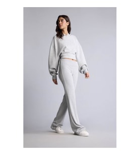Defacto Flare Fit Ribana Gri Kadın Pantolon E0628AX/GR210