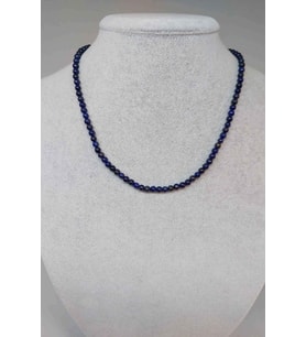 Lapis Taşı 3,5-4mm Aralığıkolye (SABİT KLİPSLİ)