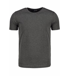 T8569 DEWBERRY BİSİKLET YAKA ERKEK T-SHIRT-KOYU ANTRASİT