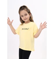 Toontoy Kız Çocuk Baskılı Tişört (Sarı)