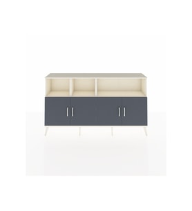 Arges Konsol 6 Raflı 4 Kapaklı 176x30x99 Aytaşı-Antrasit/Aytaşı