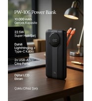 Kalemhane Hızlı Şarj 10. 000 Mah. Powerbank (Siyah)