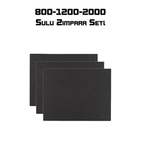Sulu Zımpara Seti 3'lü (800-1200-2000 kum) A4 Boyutunda