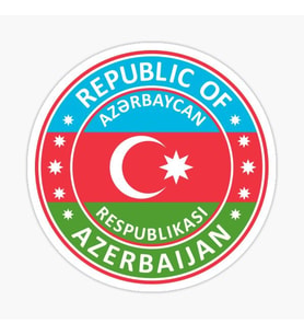 Azerbaycan Azerbaijan 17 Cm Araba Sticker Etiket MD10