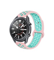 Samsung Galaxy Watch 46mm Uyumlu 22mm Kordon Silikon Esnek Yumuşak Delikli Spor KRD-02 Kayış