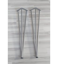 MOLBİYA Metal Masa Ayak Kütük Sehpa Ayağı Gümüş 72 cm (2 ADET )